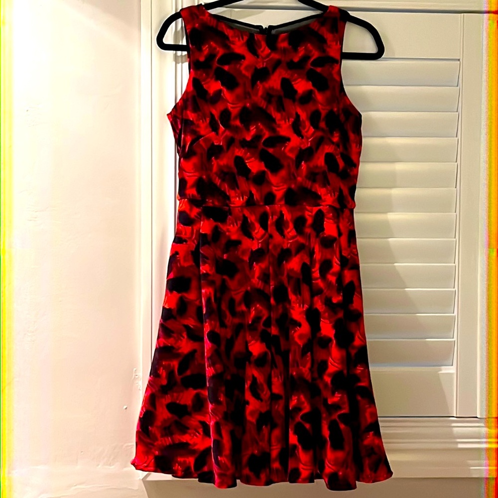 Dress fit and flare with mesh back